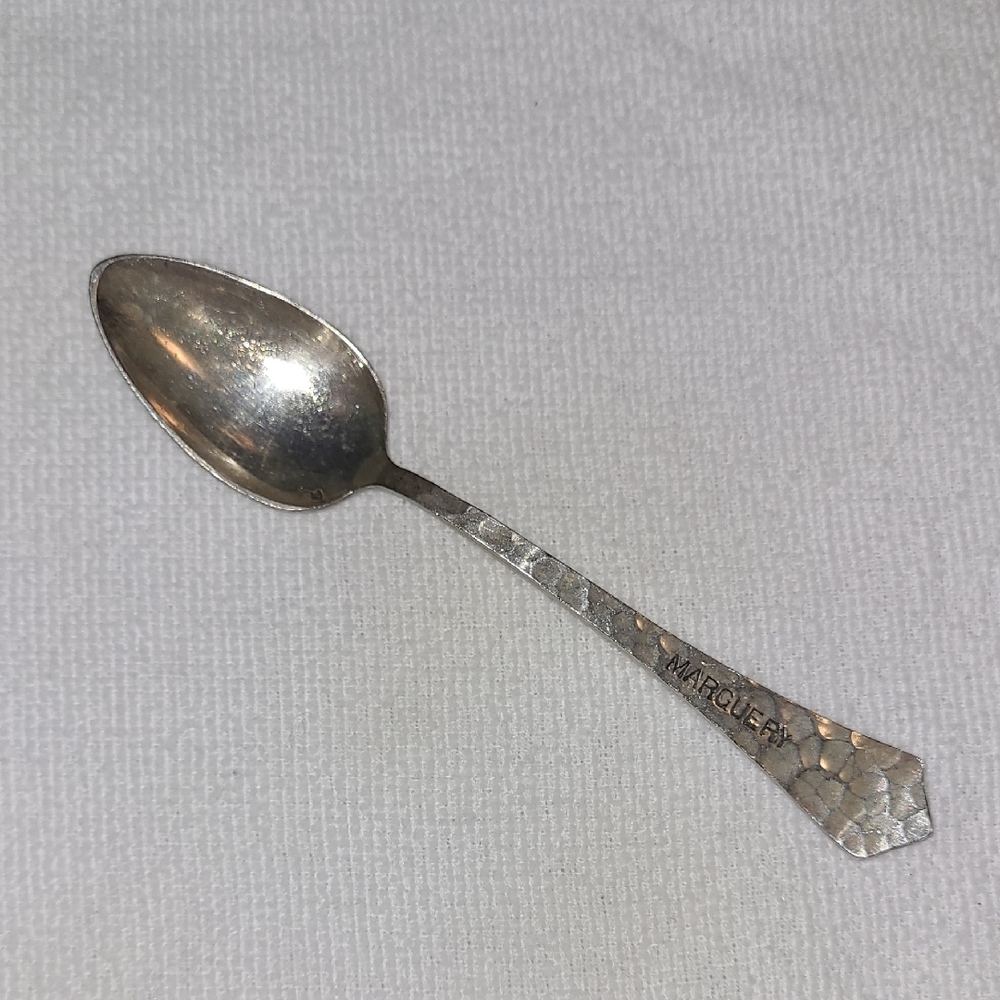 Antique Jos. Heinrichs NY Hotel Marguery Hammered Silver Spoon